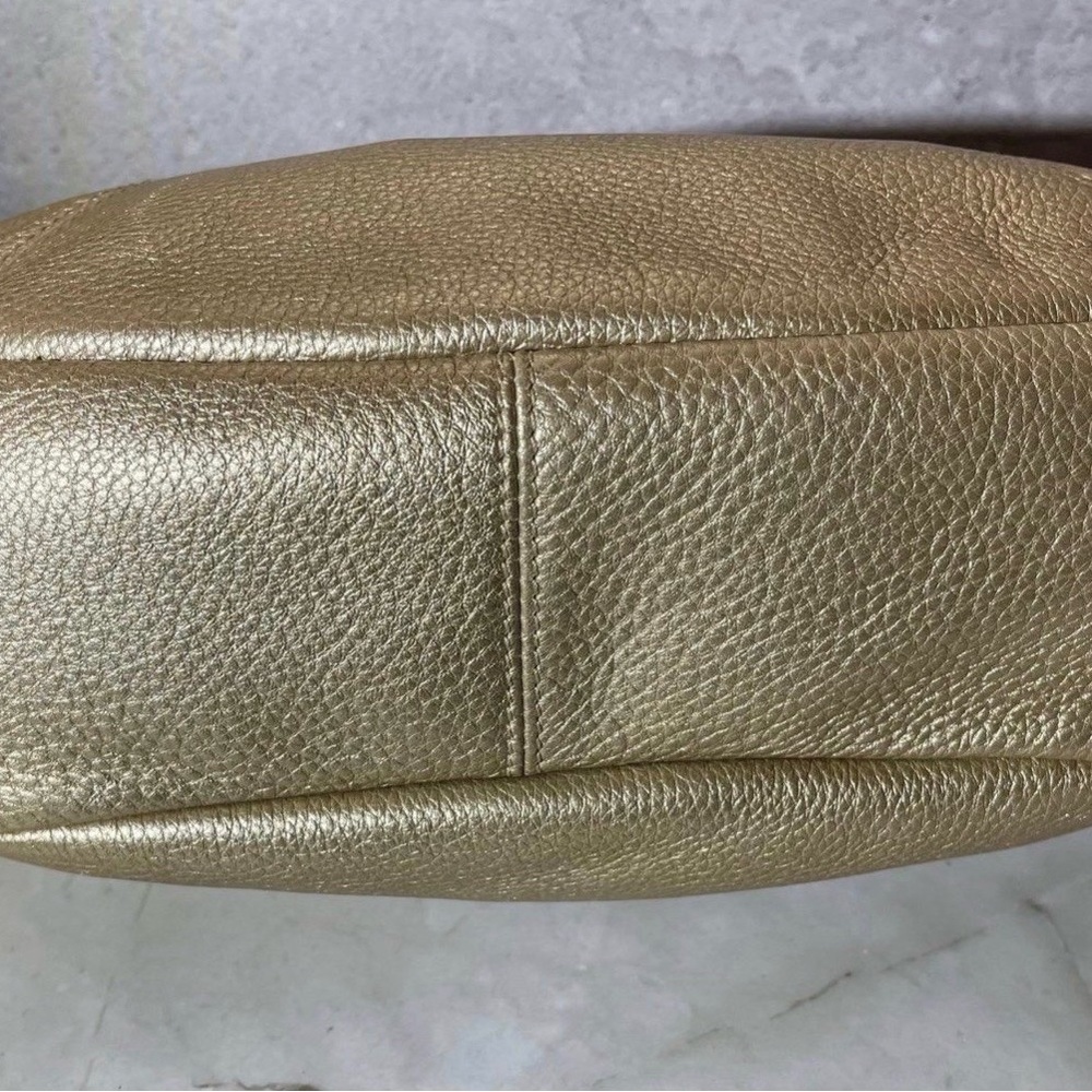 The Sak Leather Shoulder Bag Metallic Gold  Barrel Bag Pink Label - Picture 11 of 12